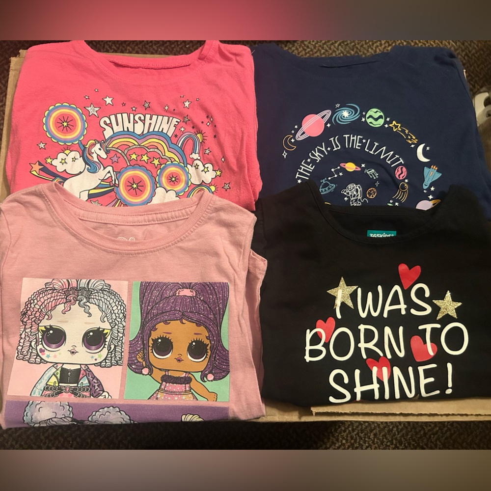 Born to Shine  XS 4-5 & 6 Set (4 tops) (Cat & Jack, etc.)